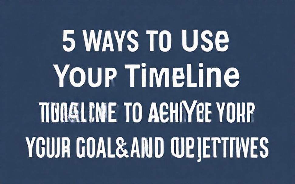 5 formas de utilizar tu línea del tiempo para alcanzar tus metas y objetivos