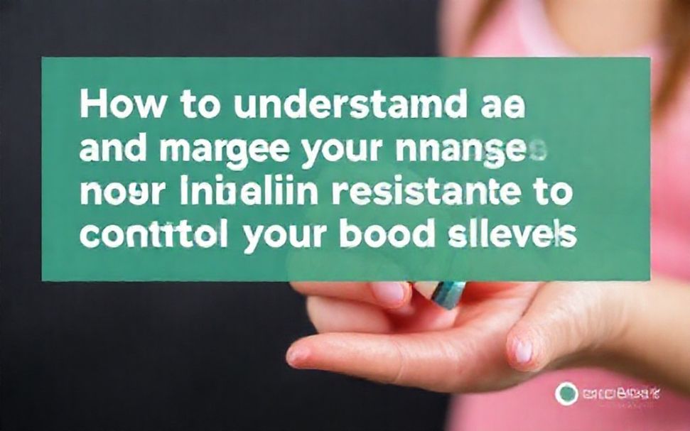 Cómo entender y manejar tu resistencia a la insulina para controlar tus niveles de azúcar en sangre