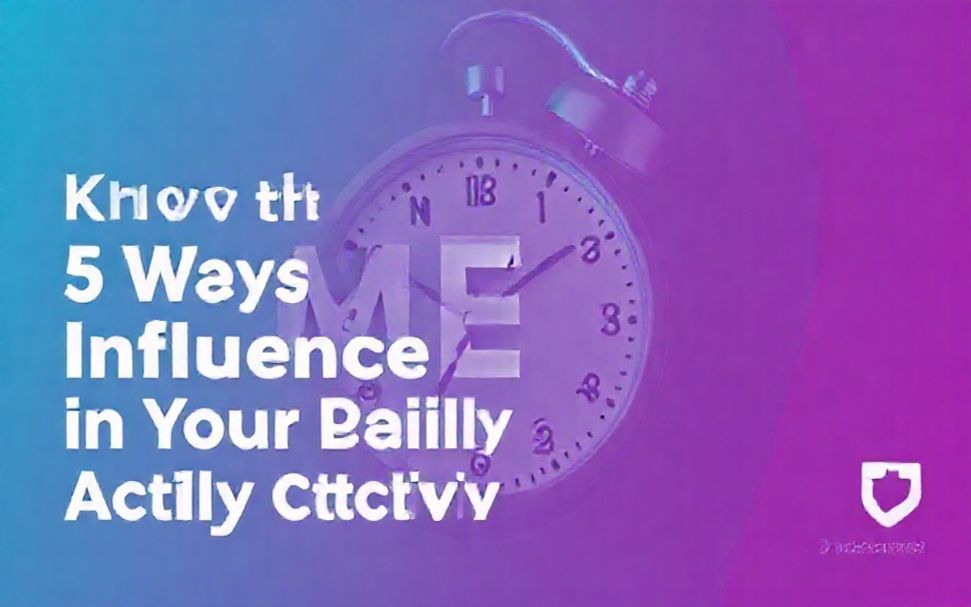 Conoce las 5 Formas de Influencia del Tiempo en tu Actividad Diaria
