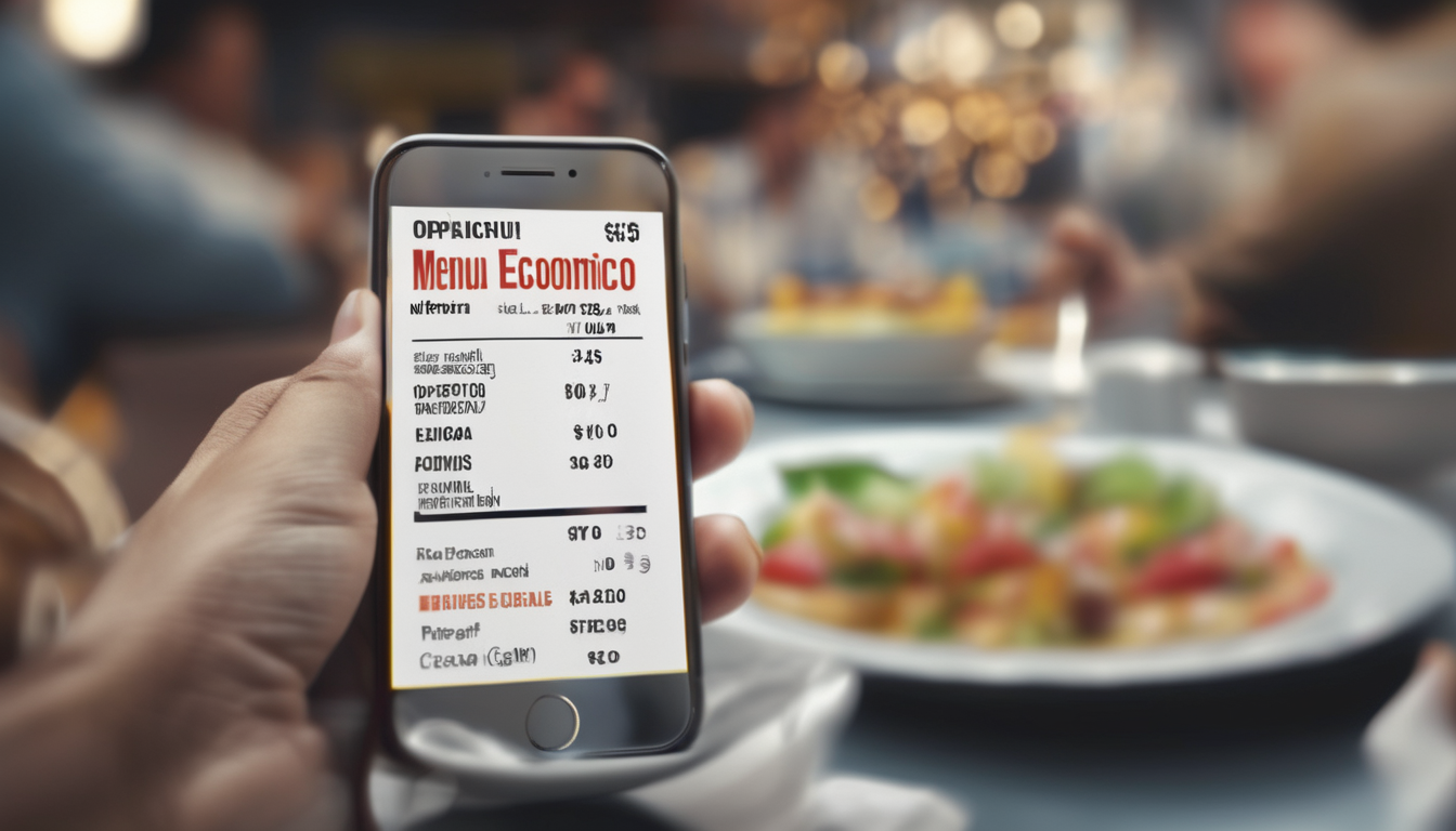 Opciones de menú económico por $5 por persona