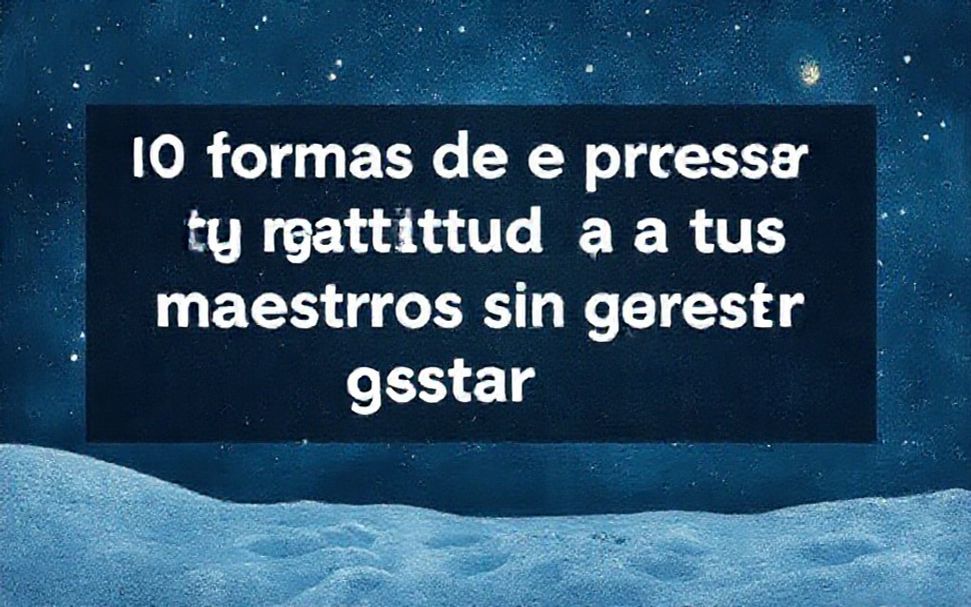 X maneras de expresar tu gratitud a tus maestros sin gastar un peso