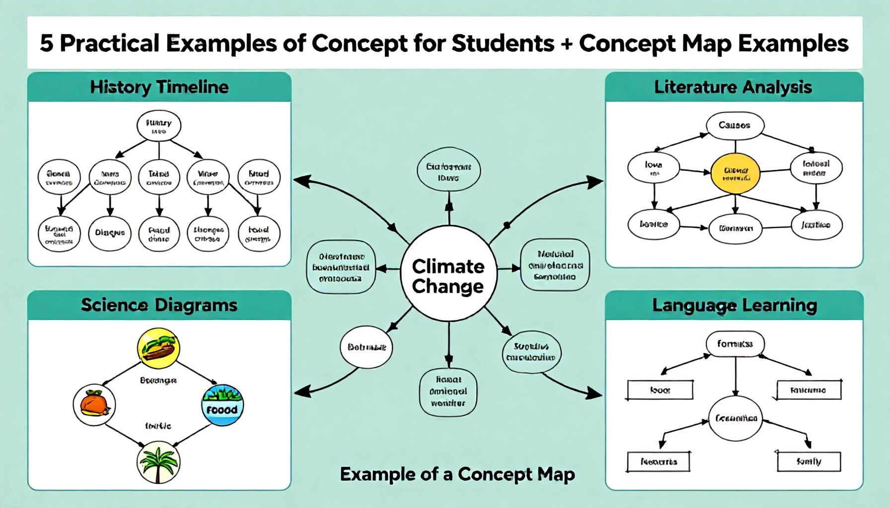 5 ejemplos prácticos de mapas conceptuales para estudiantes