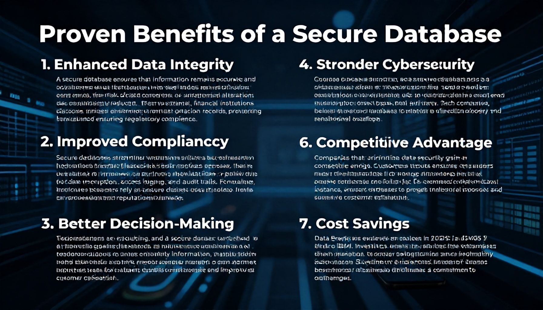 Beneficios comprobados de una base de datos segura