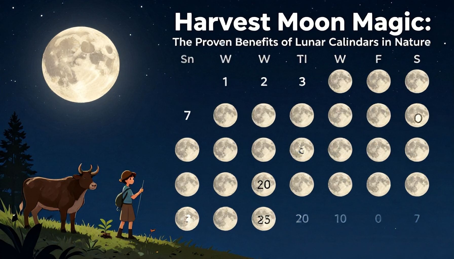 Beneficios comprobados del calendario lunar en la naturaleza