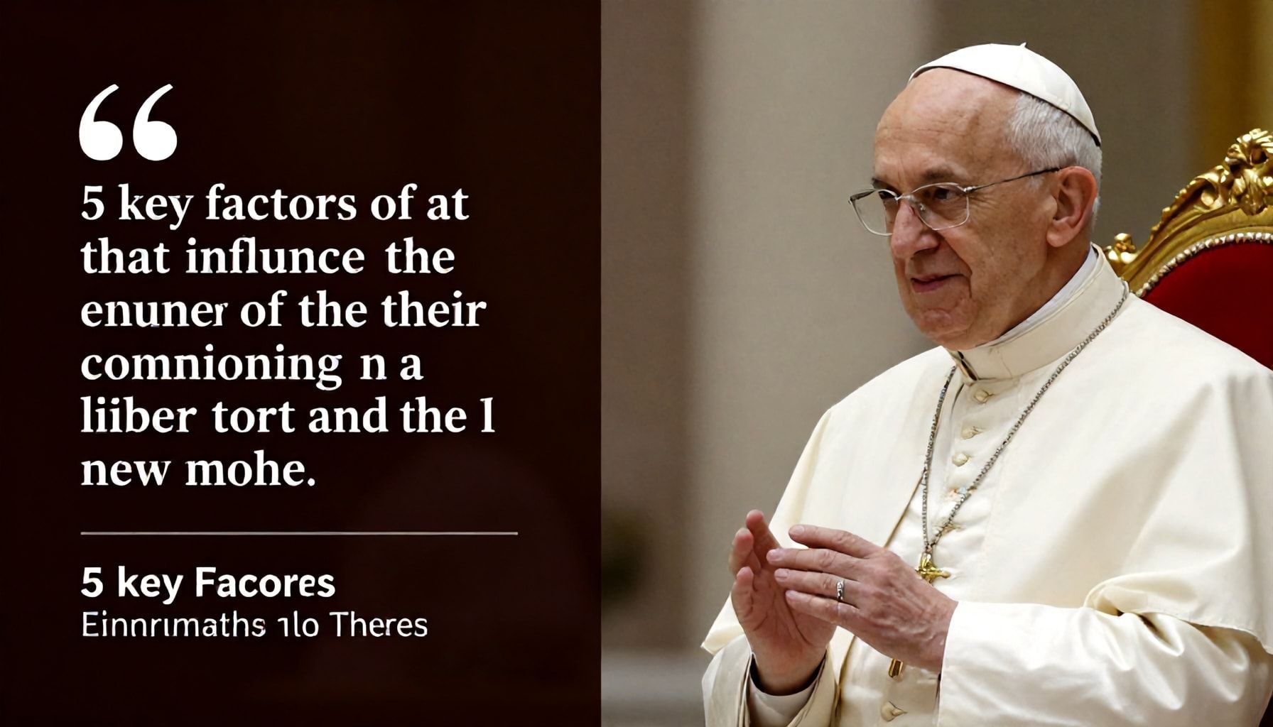 El nuevo papa en 2025: lo que debes saber sobre el próximo líder de la Iglesia Católica 2 Cinco factores clave que influyen en la elección del nuevo papa*