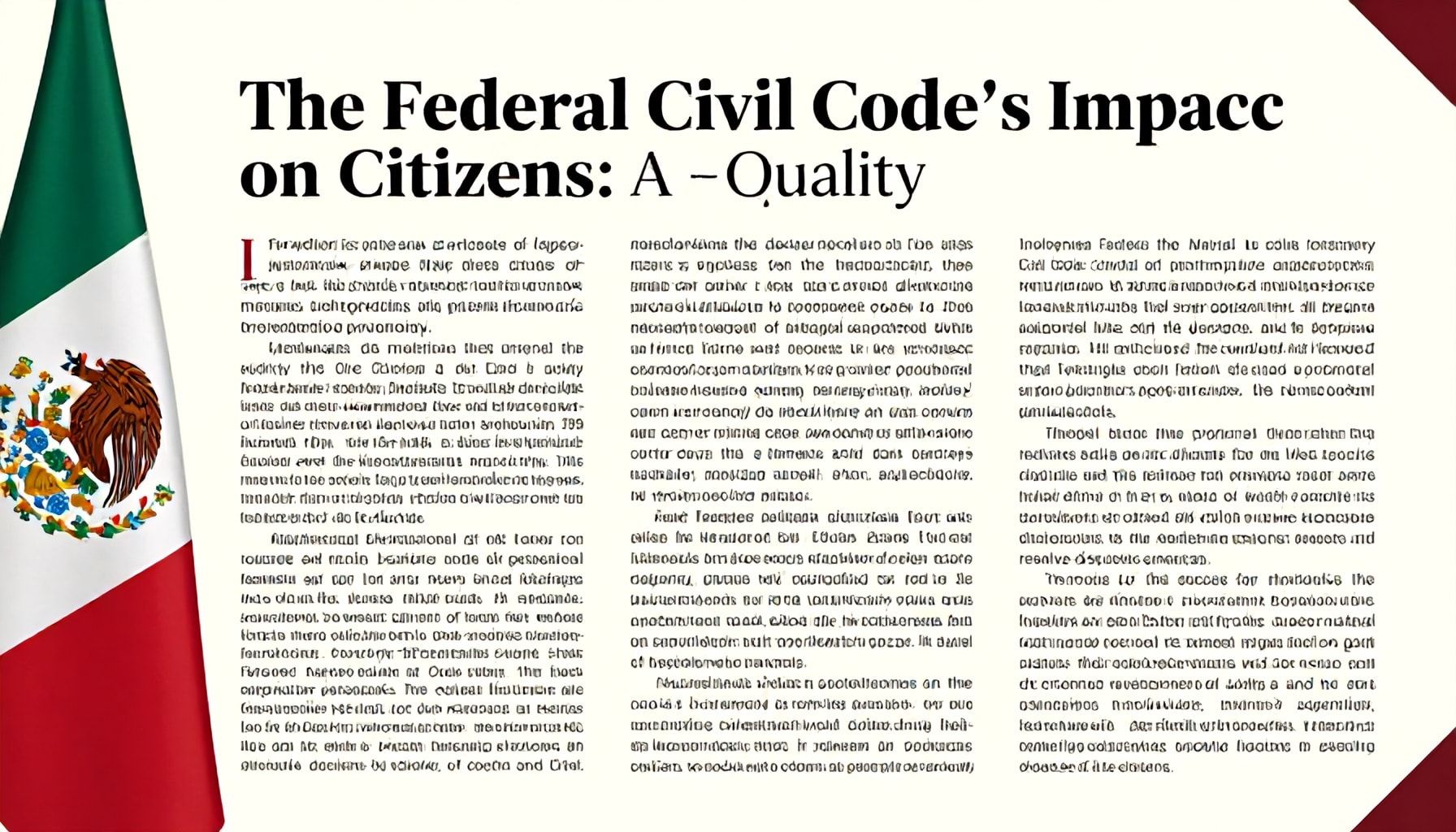 Cómo afecta el Código Civil Federal a los ciudadanos
