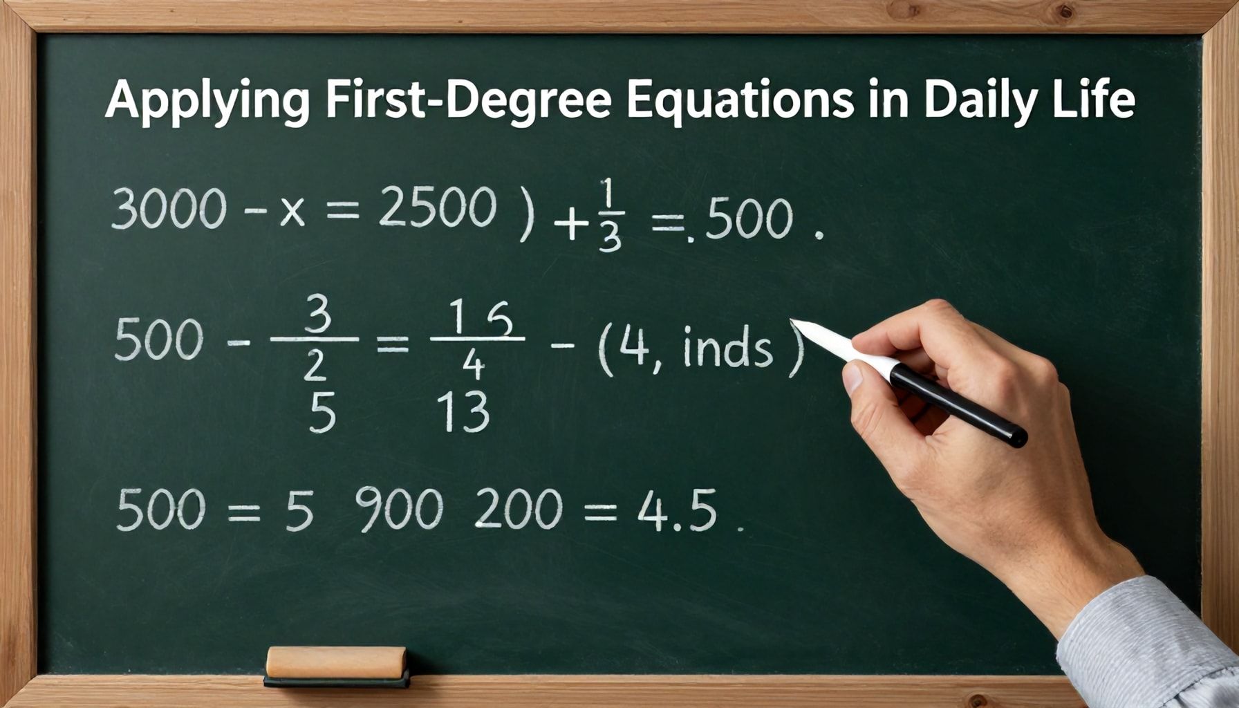 Cómo aplicar ecuaciones de primer grado en la vida cotidiana