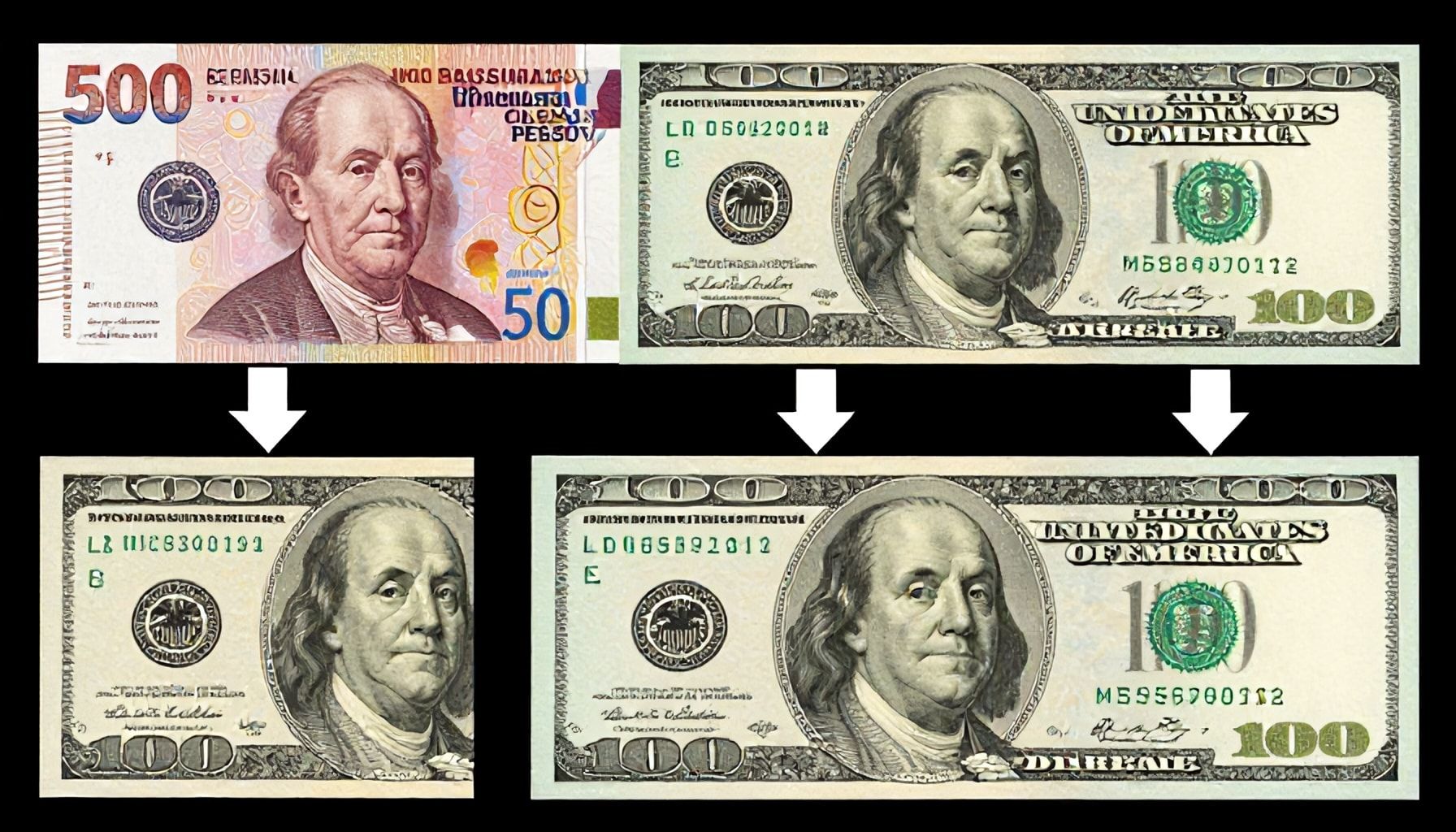 Cómo convertir 50 dólares a pesos paso a paso