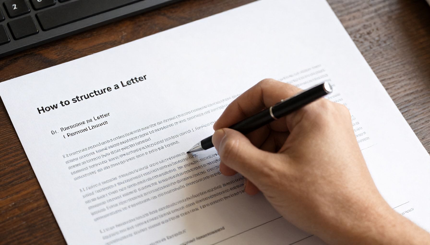 Cómo estructurar una carta paso a paso