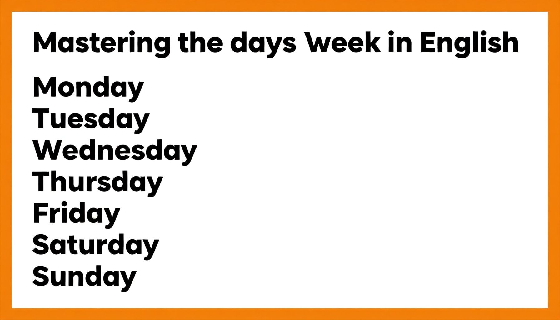 Cómo memorizar los días de la semana en inglés de forma efectiva