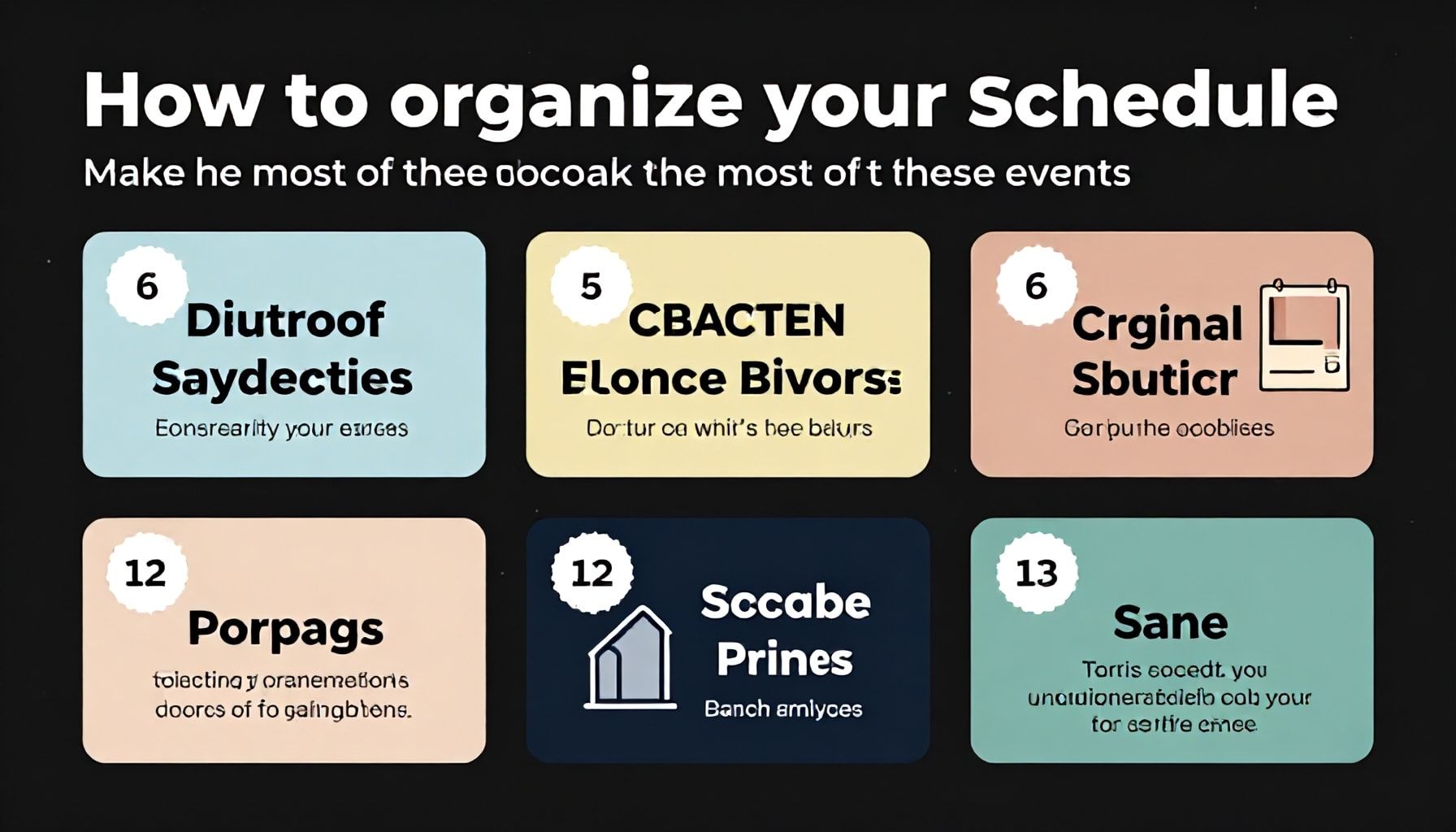Cómo organizar tu agenda para aprovechar estos eventos