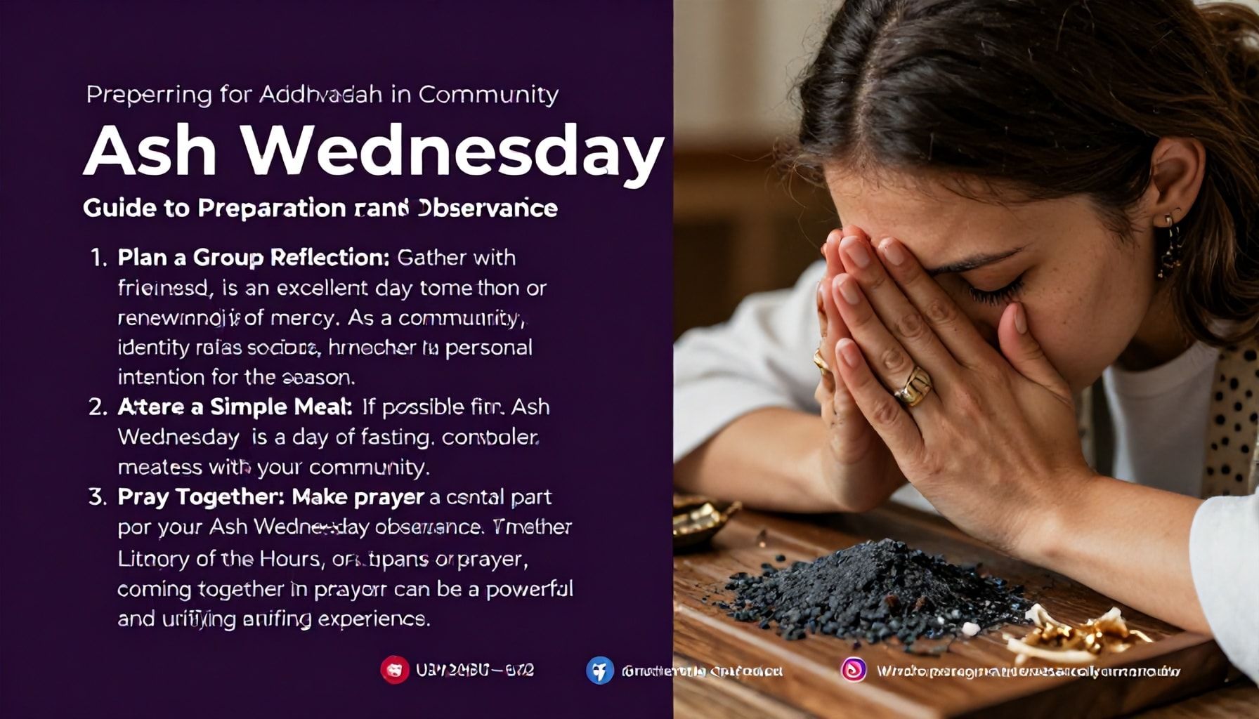 Cómo preparar y vivir el Miércoles de Ceniza en comunidad