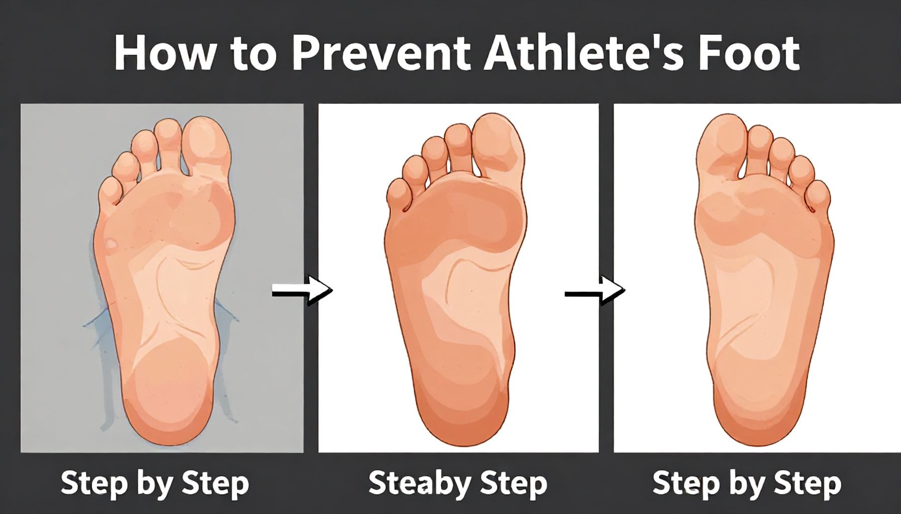 Cómo prevenir el pie de atleta paso a paso