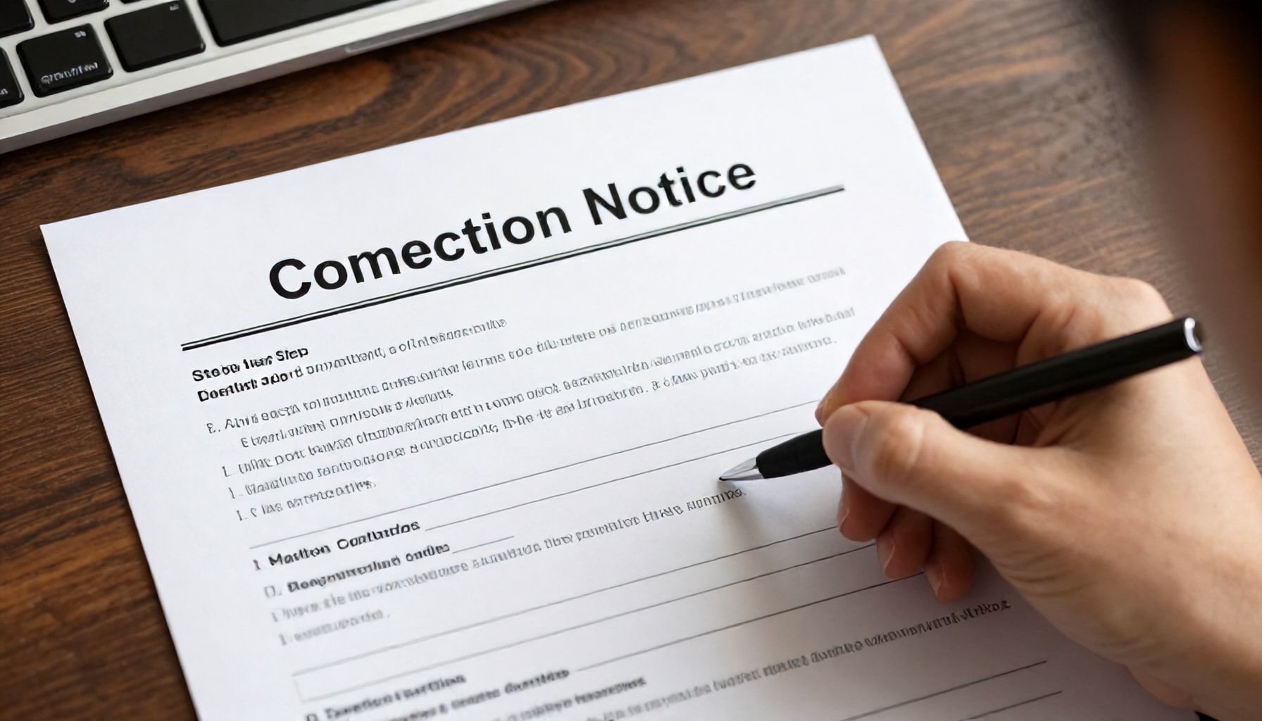 Cómo redactar una fe de erratas paso a paso