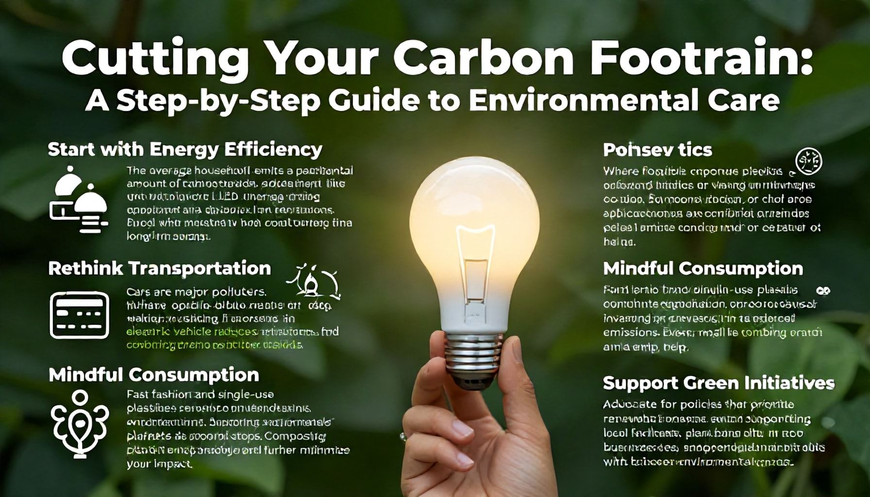 Cómo reducir tu huella de carbono paso a paso