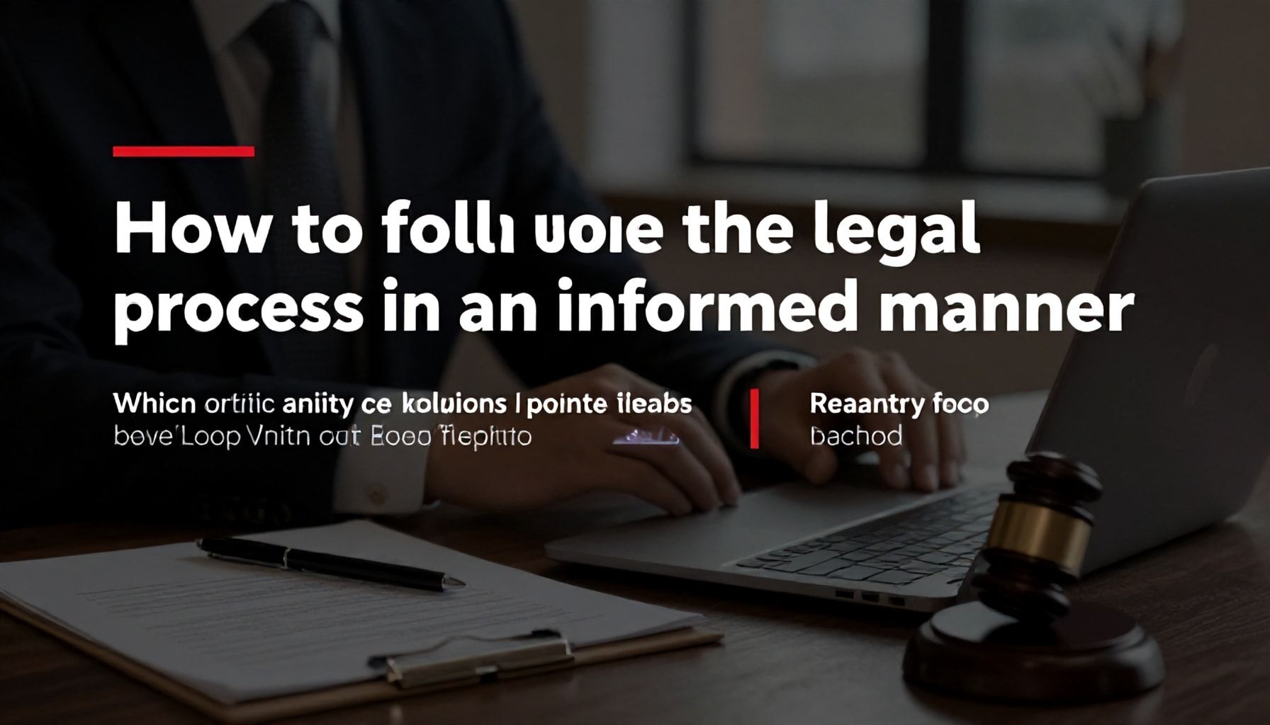 Cómo seguir el proceso legal de manera informada*