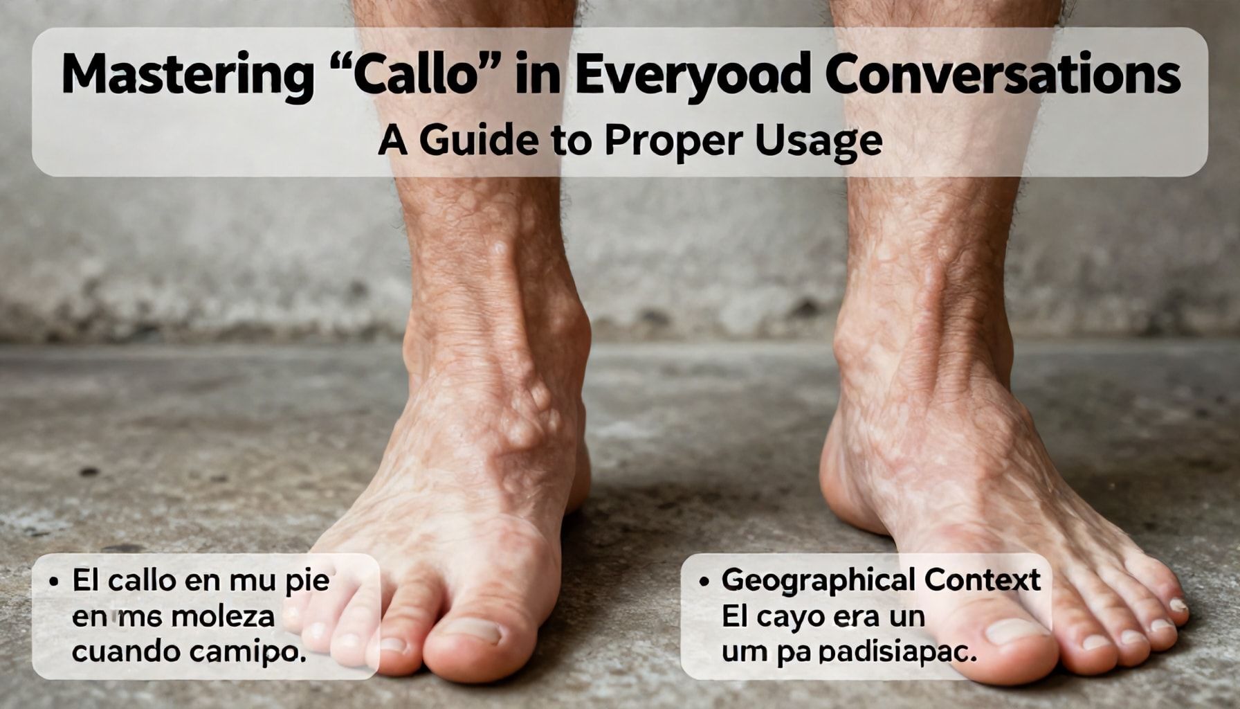 Cómo usar correctamente "callo" en contextos cotidianos
