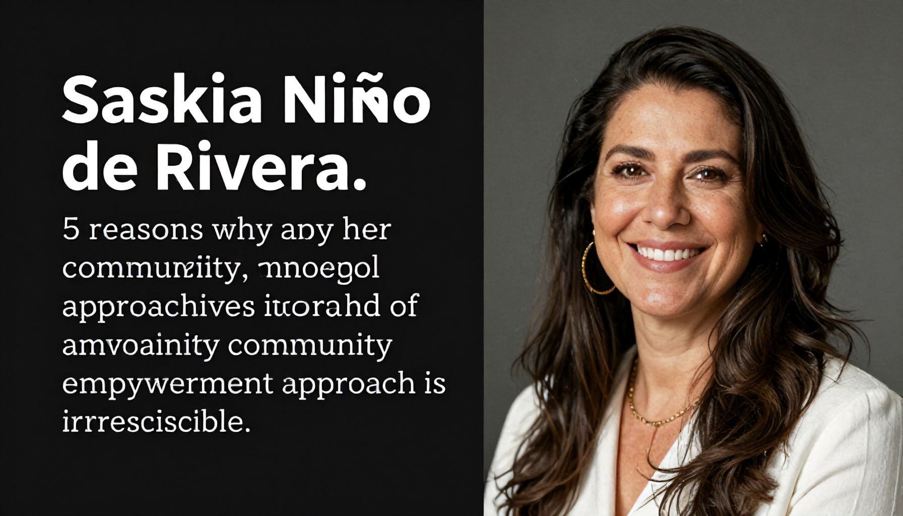 Conoce a Saskia Niño de Rivera: 5 razones por las que su enfoque en empoderamiento comunitario es irresistible