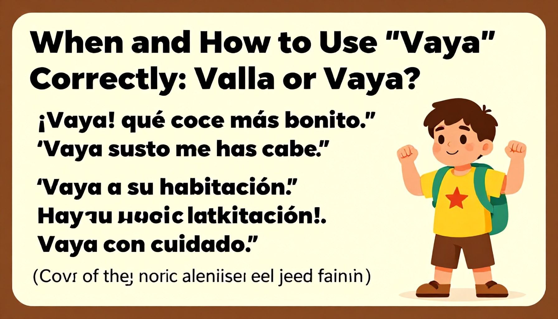 Cuándo y cómo usar "vaya" correctamente