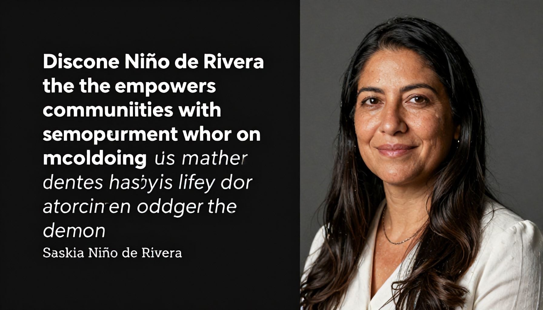 Descubre cómo Saskia Niño de Rivera transforma comunidades con su enfoque en el empoderamiento