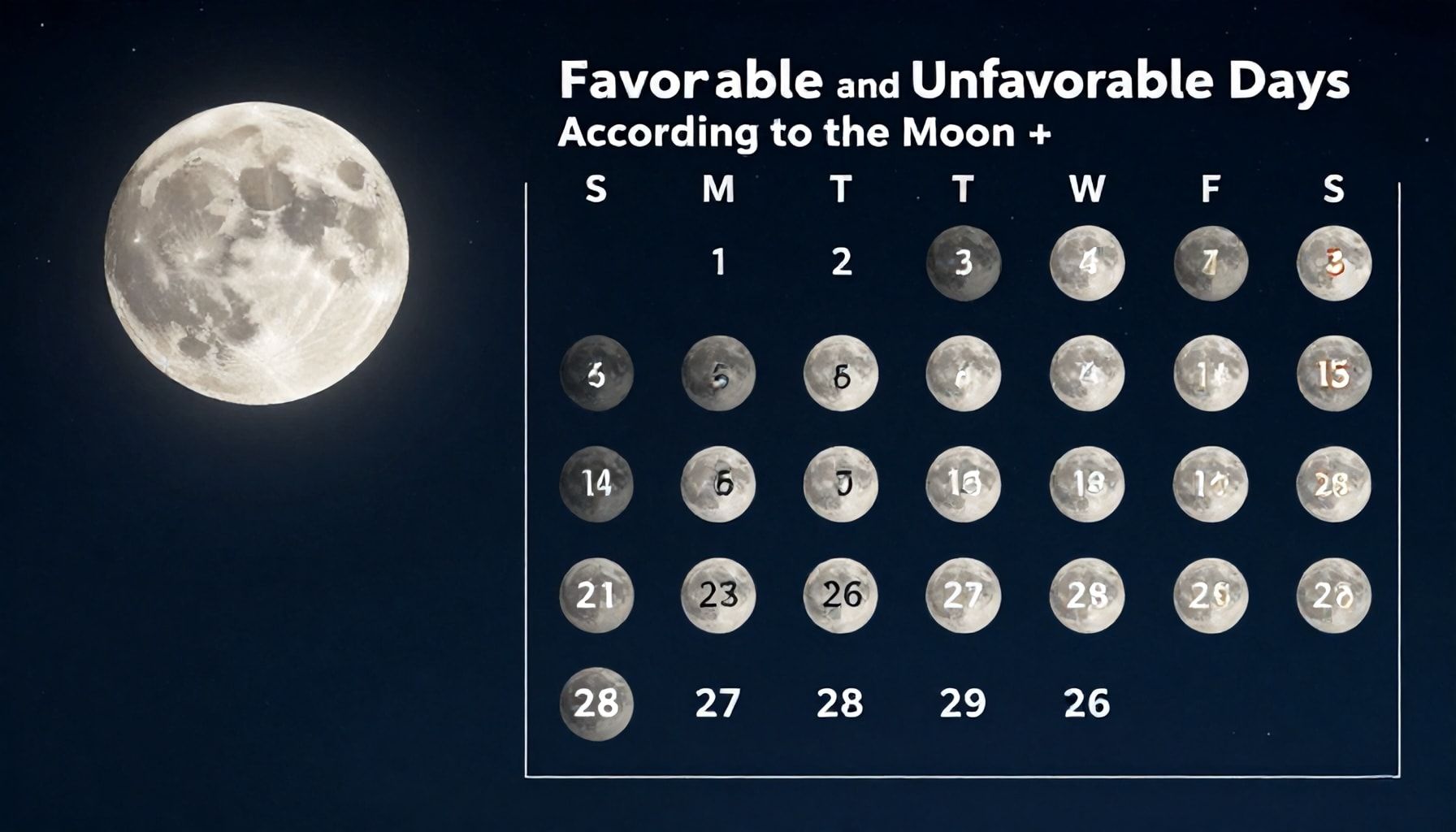 Calendario lunar 2025: Fechas clave y fases para planificar tus actividades 3 Días propicios y desfavorables según la luna