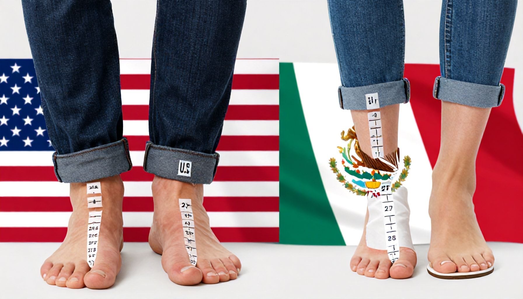 Diferencias básicas entre tallas de zapatos en EE.UU. y México