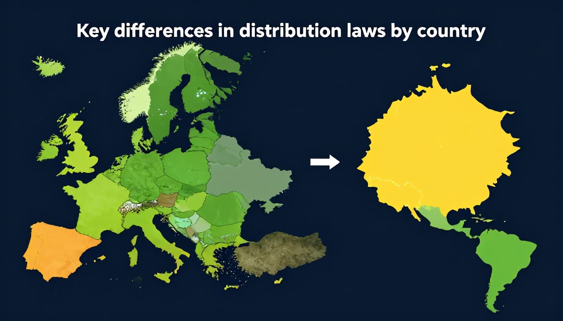 Diferencias clave en las leyes de reparto por país