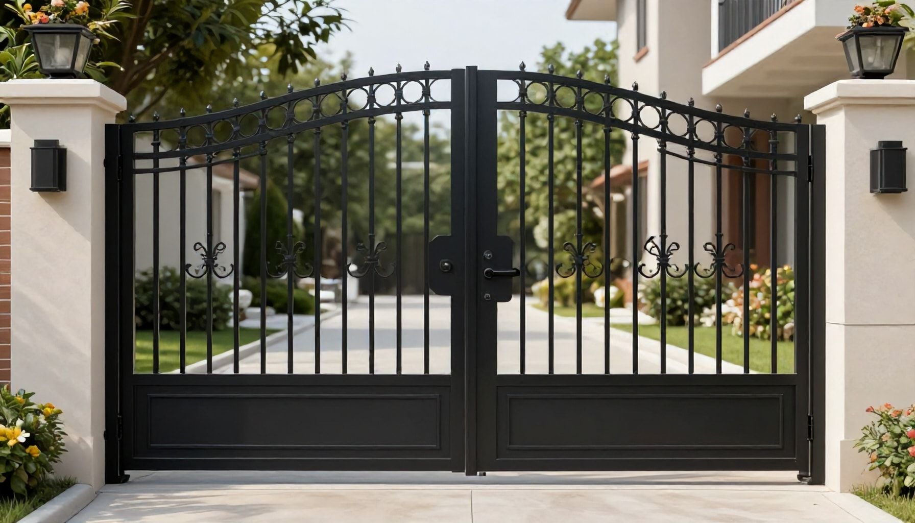 Diseños minimalistas para puertas de herrería