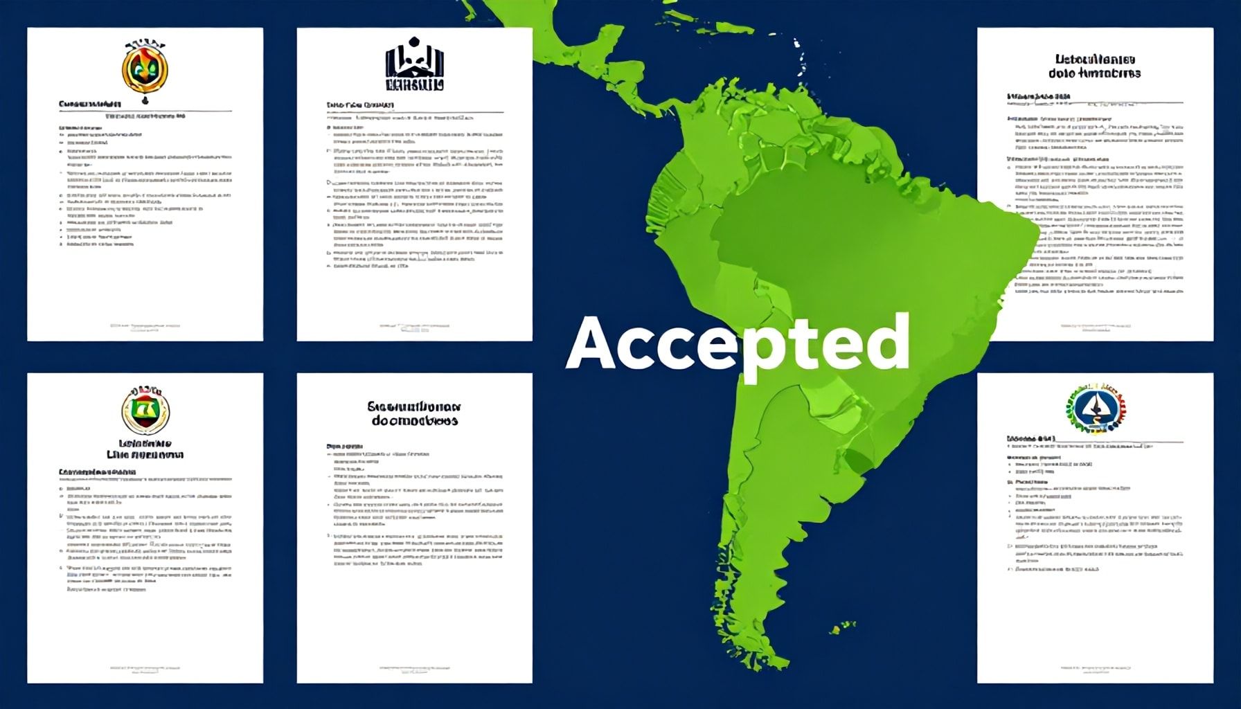 Documentos aceptados en diferentes países de Latinoamérica