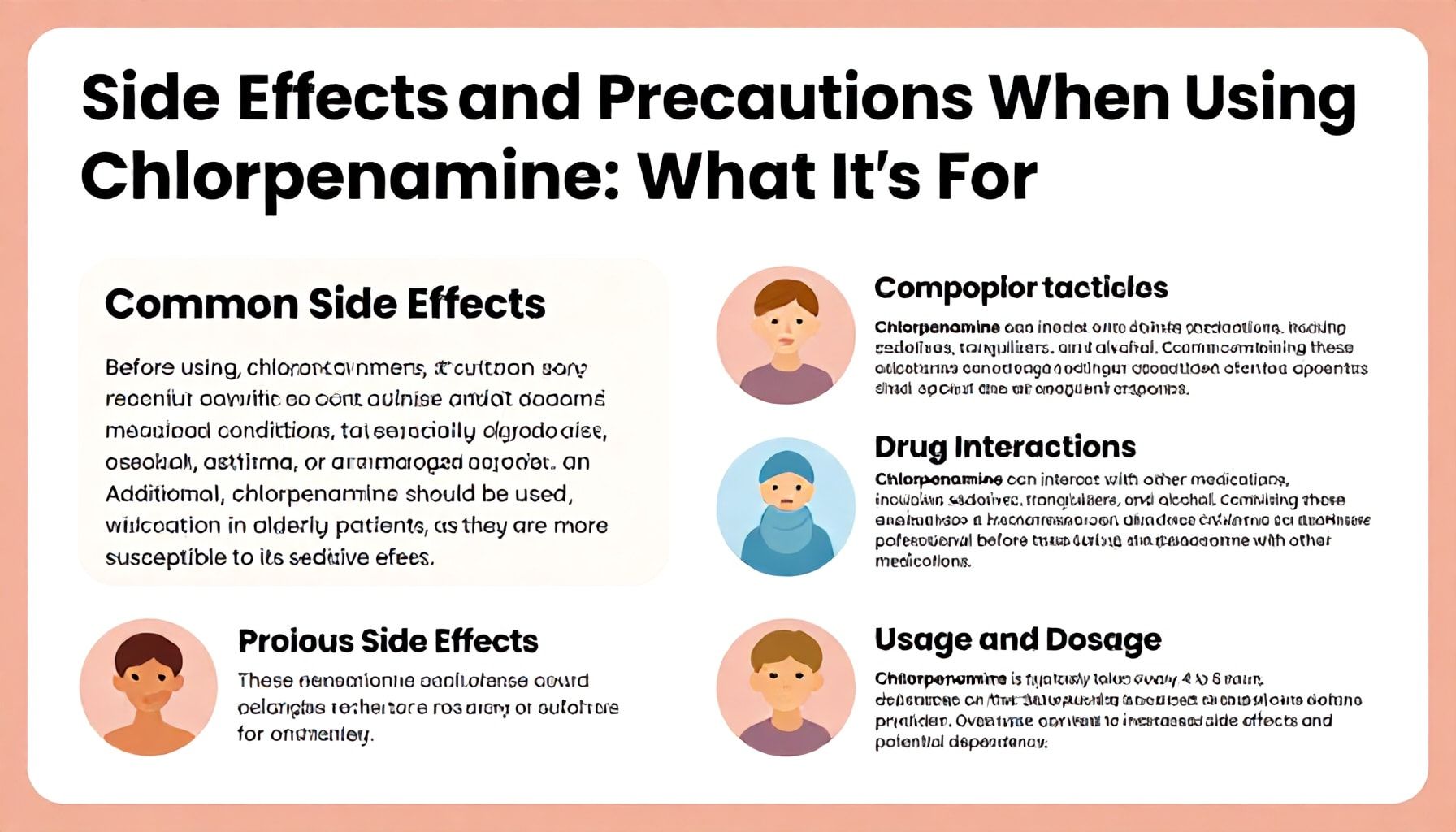 Clorfenamina: 5 usos principales y cómo funciona 4 Efectos secundarios y precauciones al usar clorfenamina