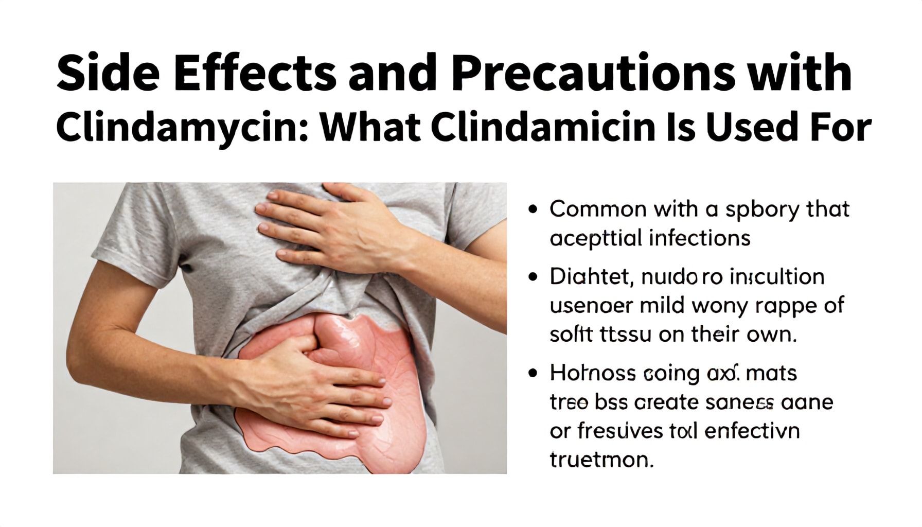Efectos secundarios y precauciones con la clindamicina