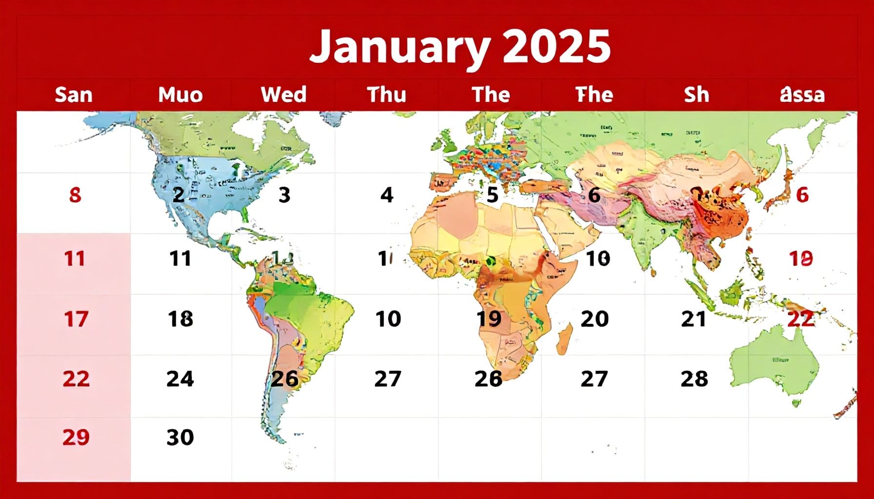 Calendario enero 2025: Fechas clave y eventos importantes para Latinoamérica 1 El calendario de enero 2025 y su relevancia regional