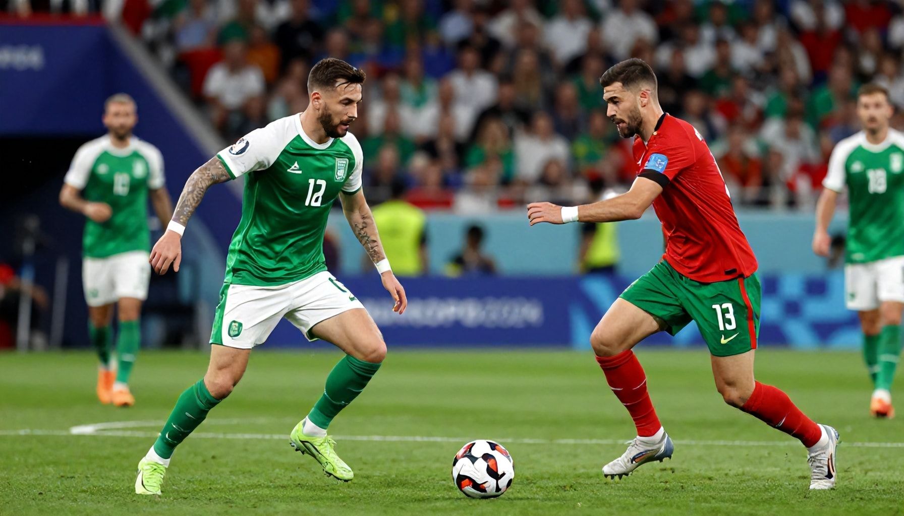 El choque entre Irlanda y Portugal en la Eurocopa 2024