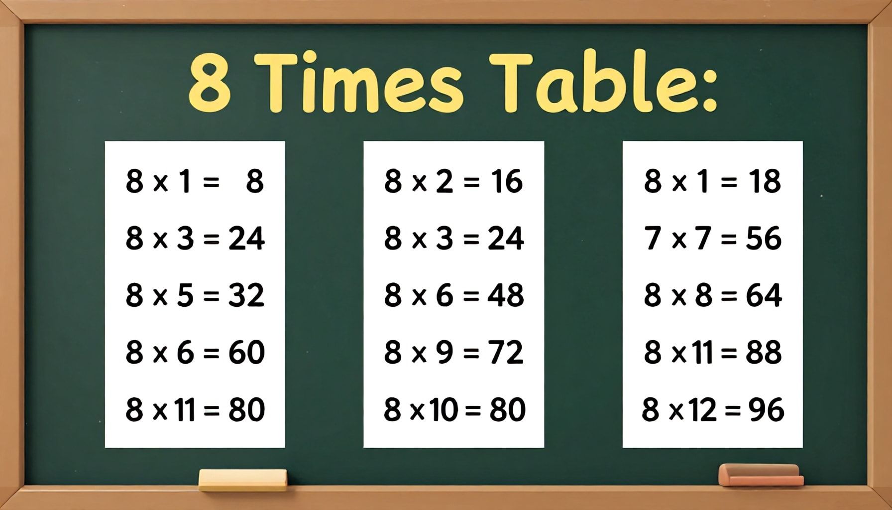 El impacto de dominar la tabla del 8 en el aprendizaje futuro