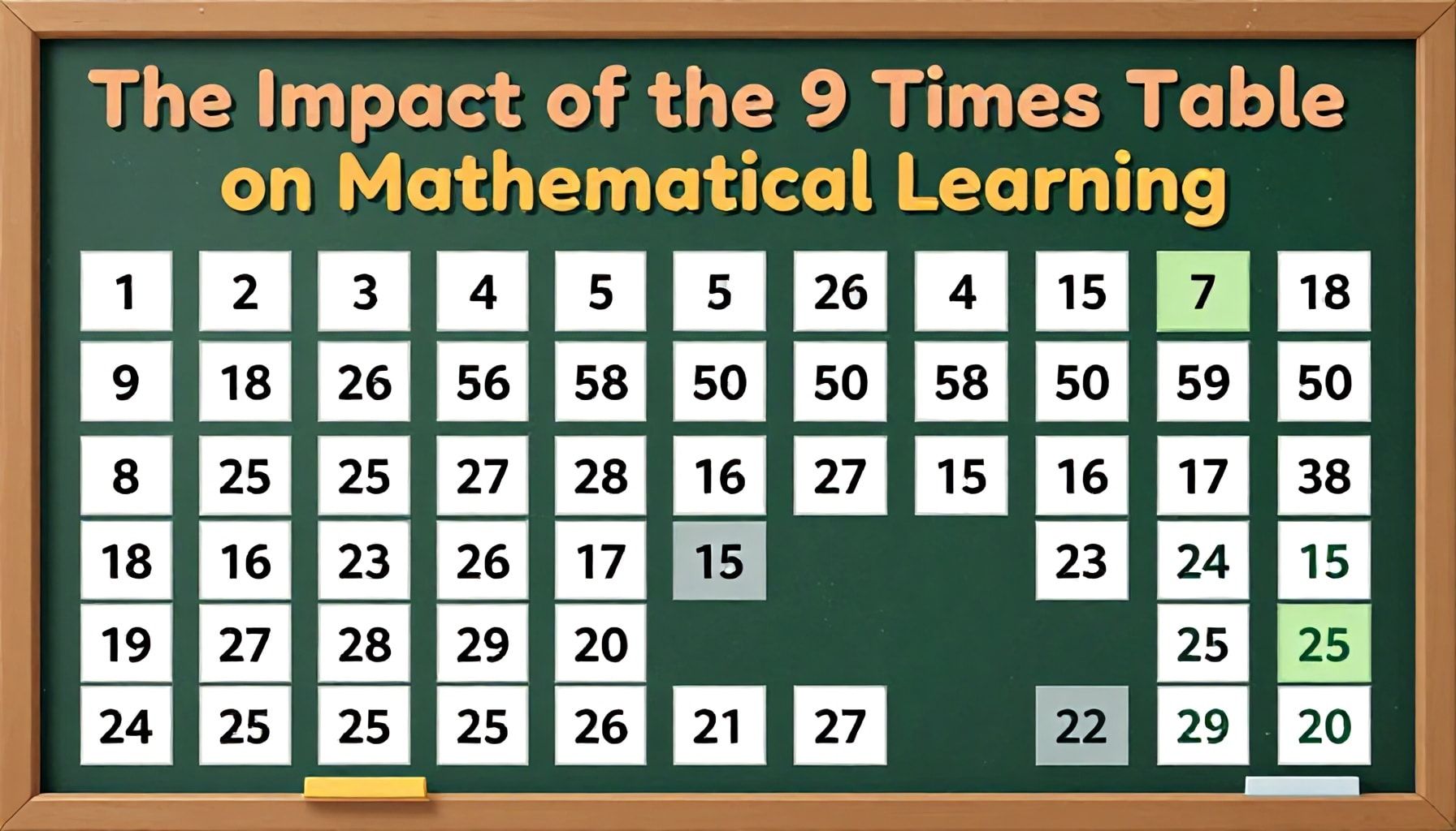El impacto de la tabla del 9 en el aprendizaje matemático