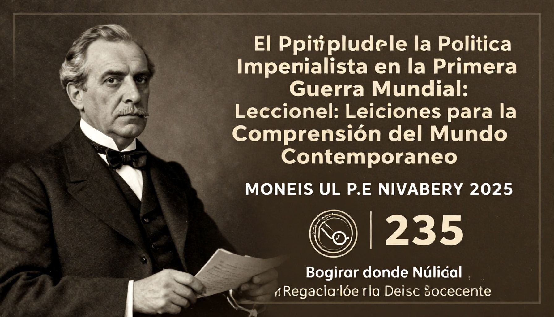 La Guerra que Cambió el Mundo: Leciones para la Paz 1 El Papel de la Politica Imperialista en la Primera Guerra Mundial: Lecciones para la Comprension del Mundo Contemporaneo