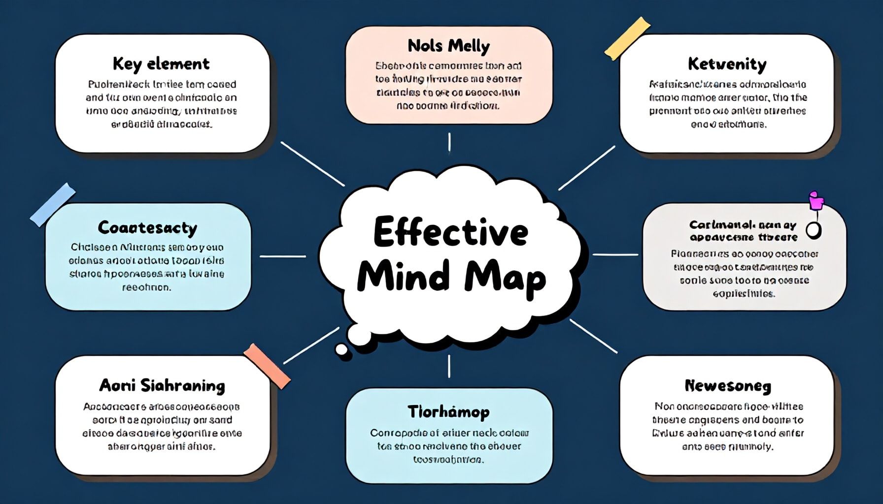 Elementos clave de un mapa mental efectivo