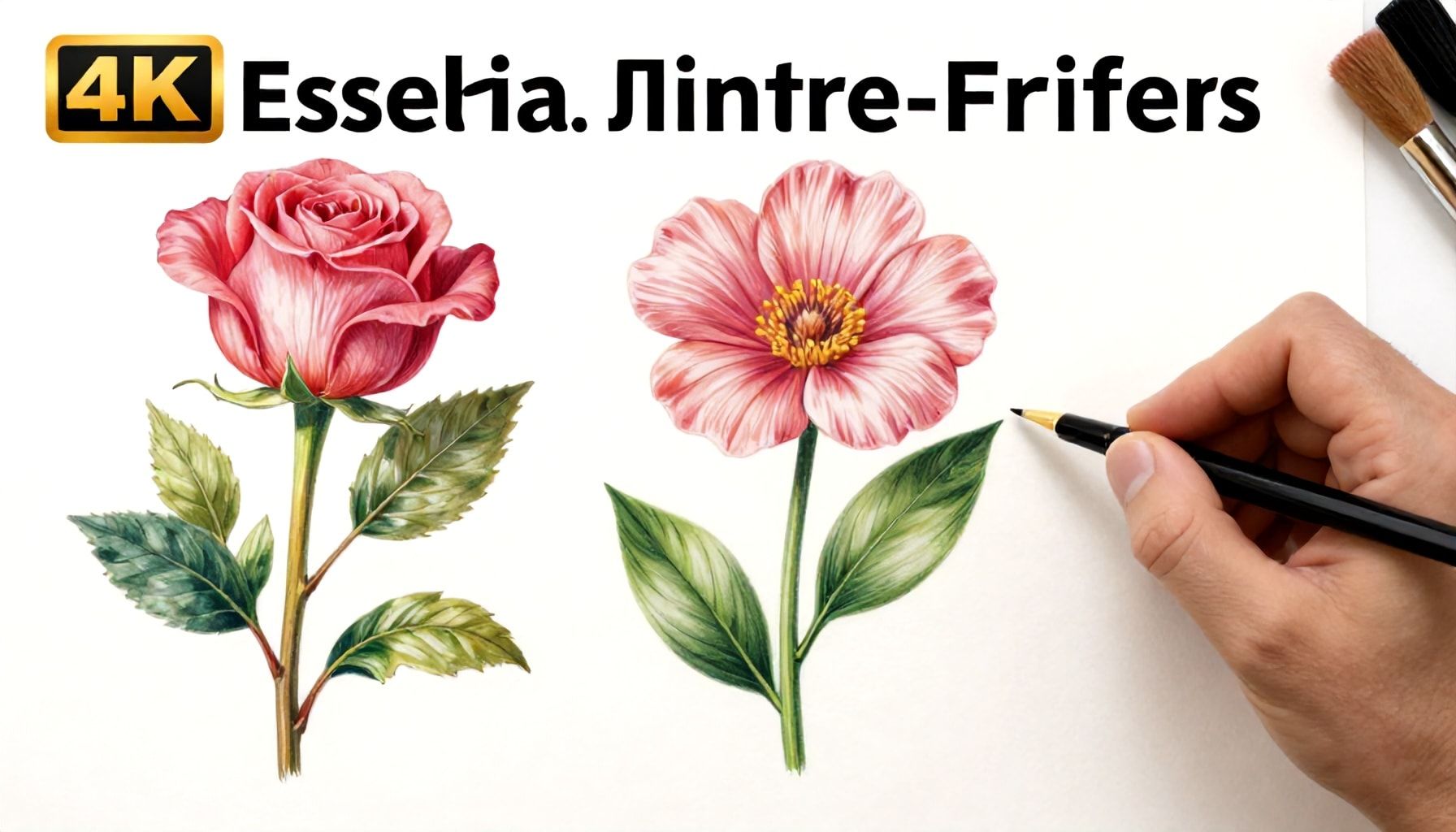 Dibujos de flores: 10 ideas creativas para principiantes 2 Elementos esenciales para dibujar flores realistas