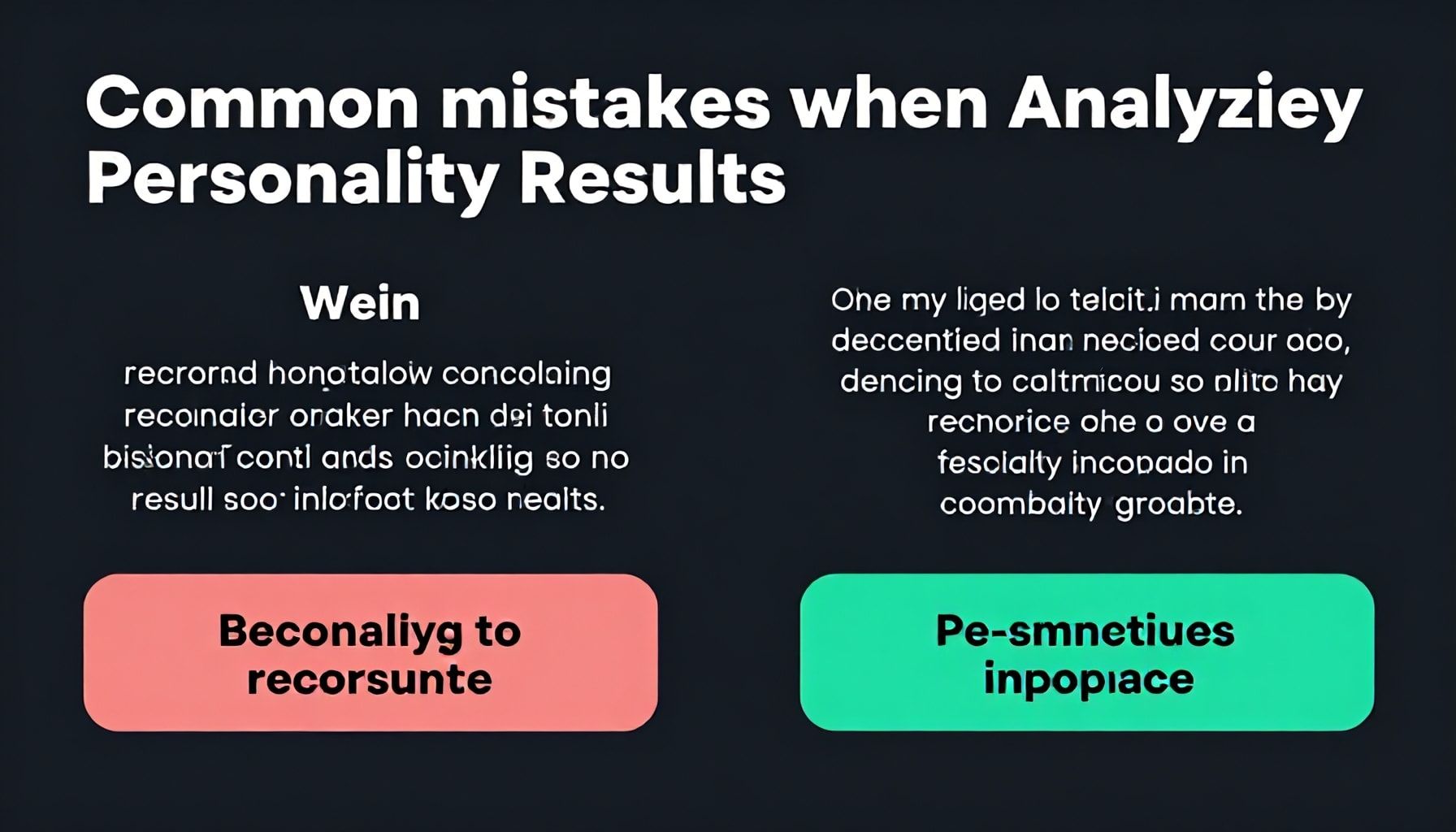 Errores comunes al analizar resultados de personalidad