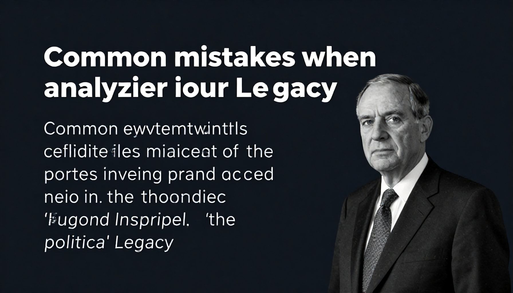 Errores comunes al analizar su legado político