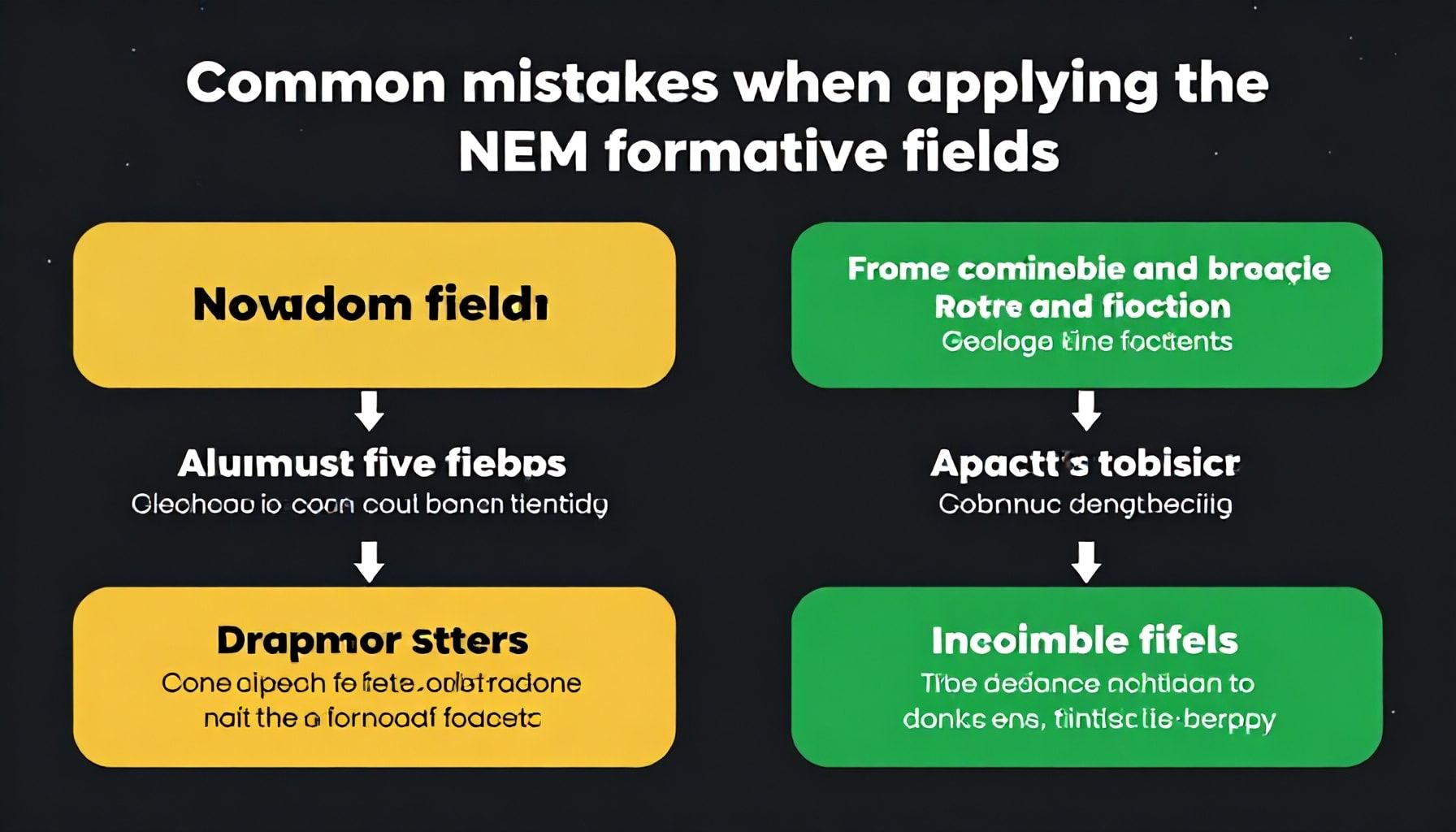 Errores comunes al aplicar los campos formativos NEM