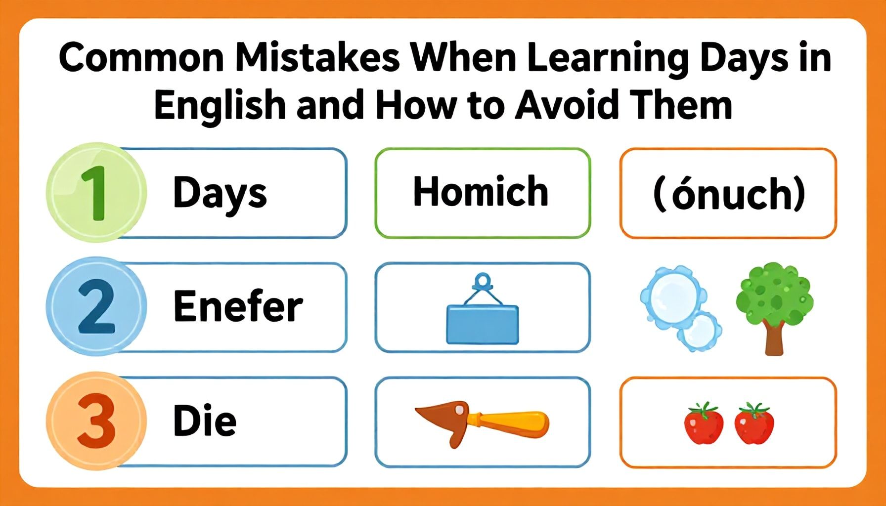 Errores comunes al aprender días en inglés y cómo evitarlos