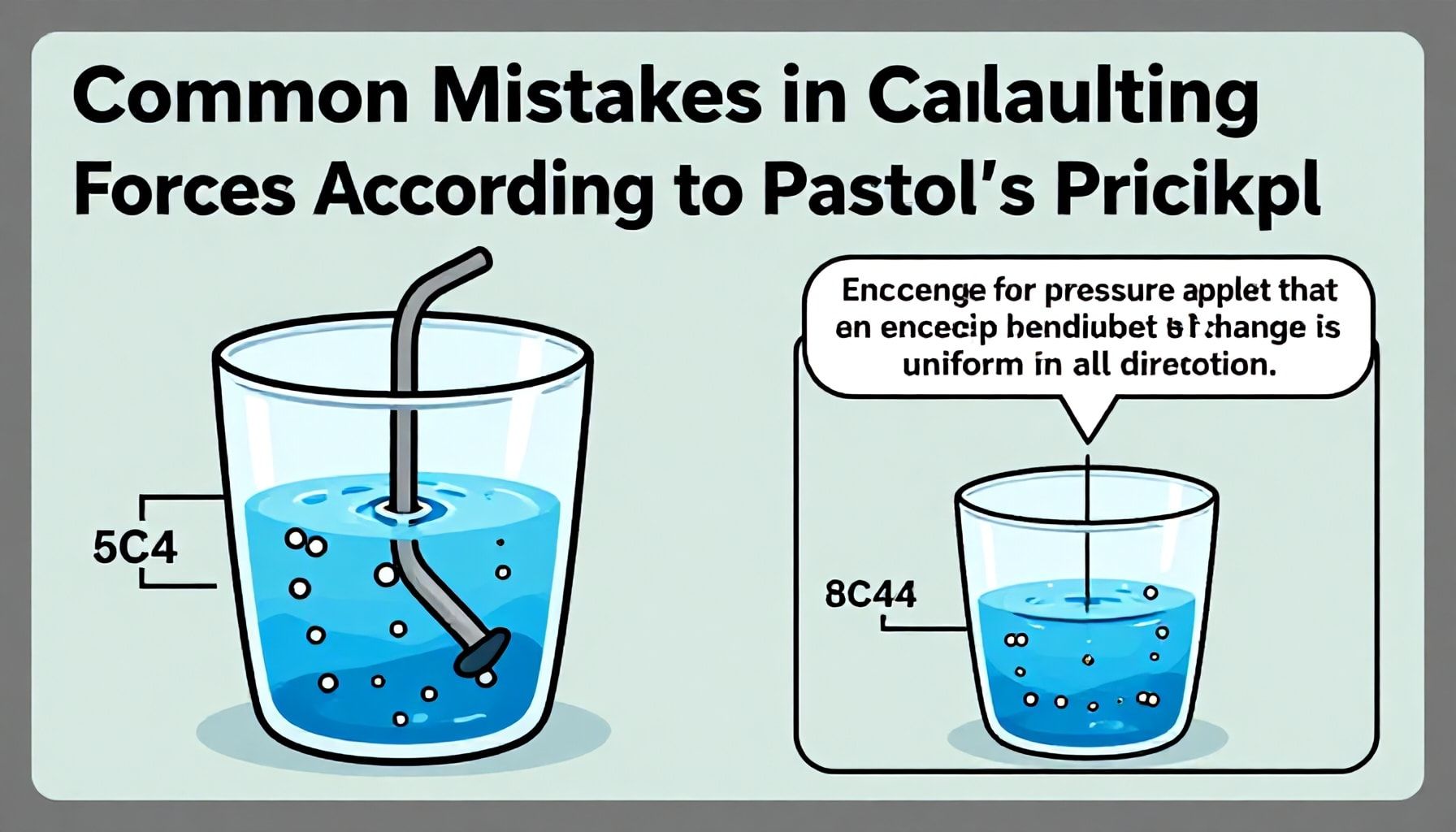 Errores comunes al calcular fuerzas según Pascal