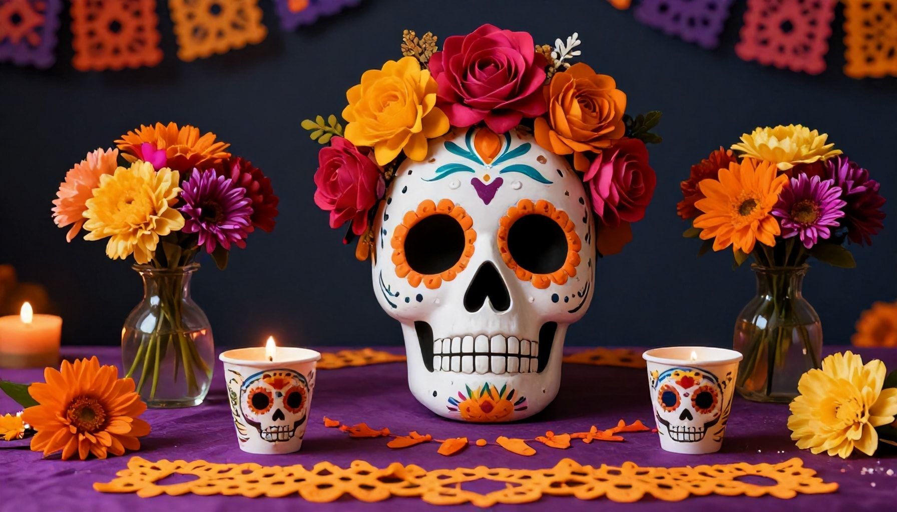 Errores comunes al decorar con flores de Día de Muertos