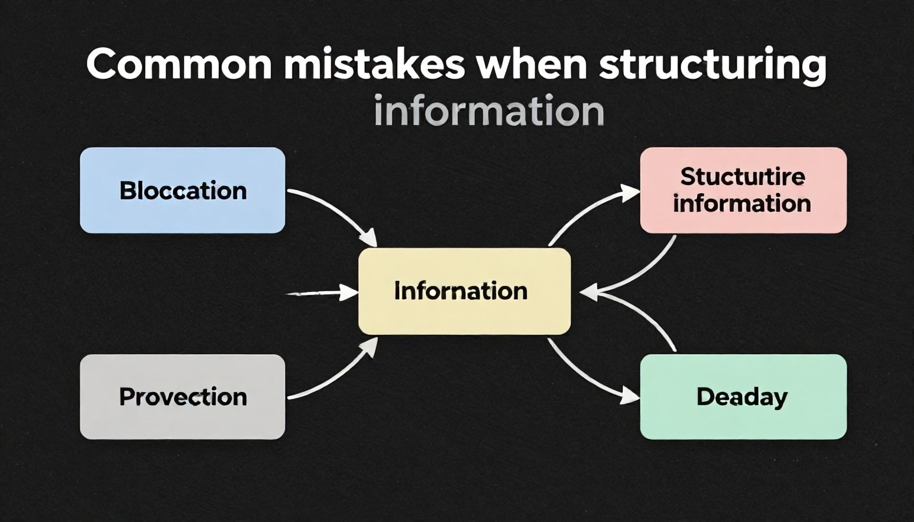 Errores comunes al estructurar información