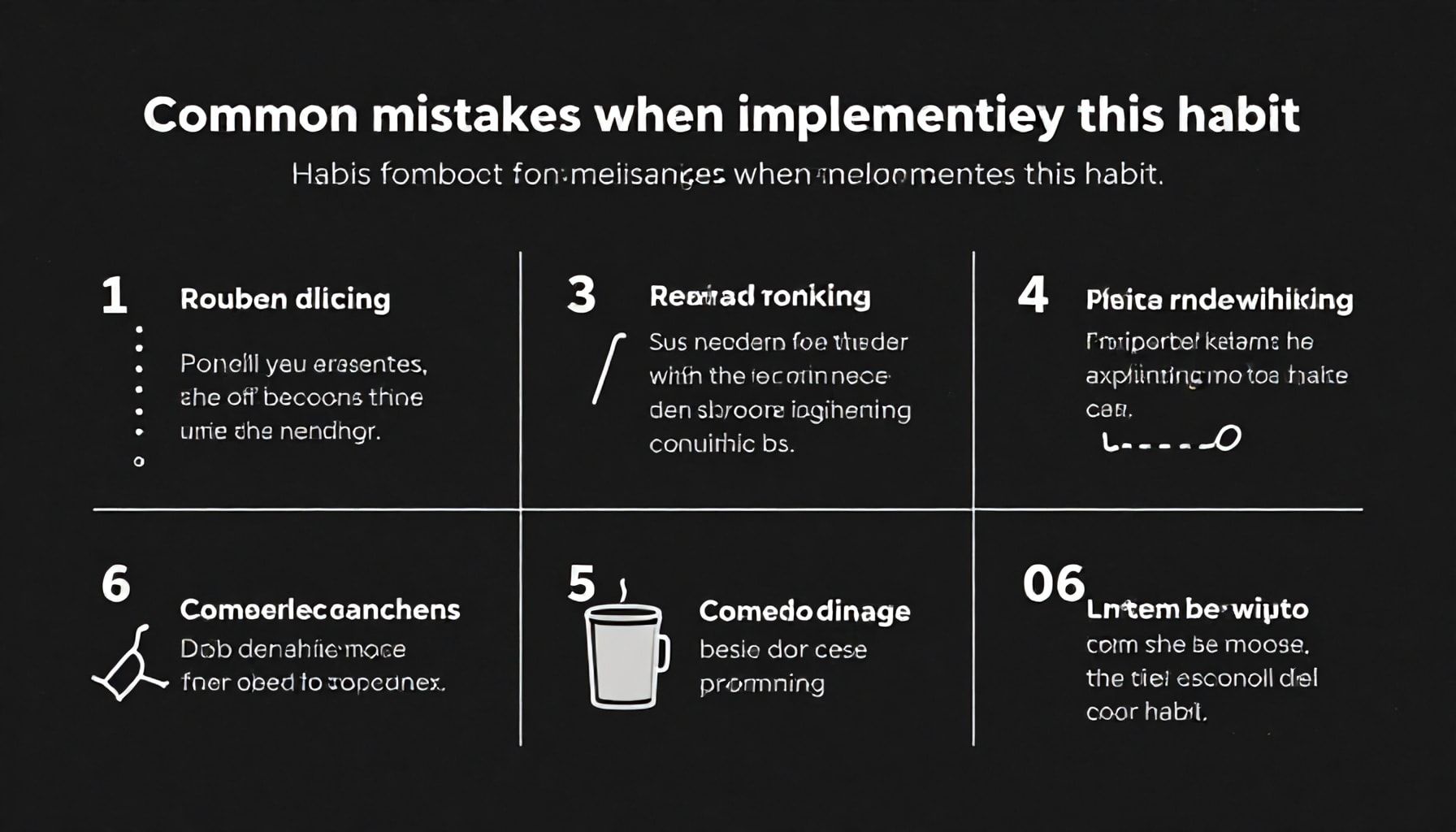 Errores comunes al implementar este hábito
