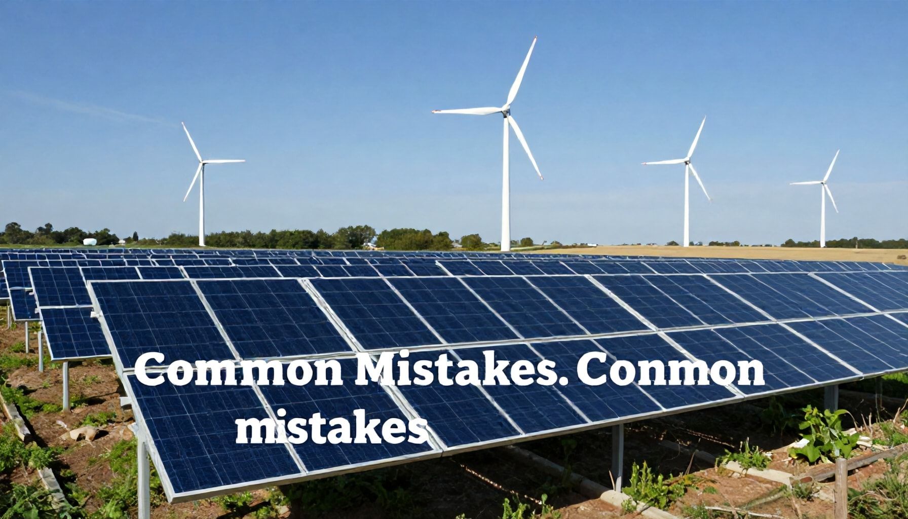 Errores comunes al implementar fuentes renovables