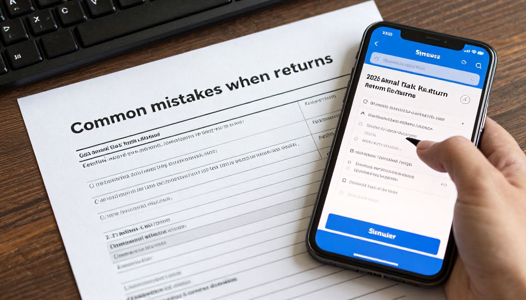 Errores comunes al presentar la declaración