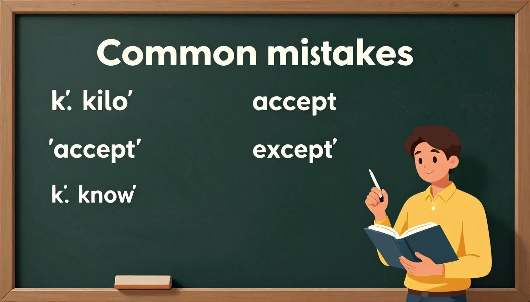 10 palabras con 'k' que debes conocer y cómo usarlas correctamente 4 Errores comunes al pronunciar y escribir palabras con 'k