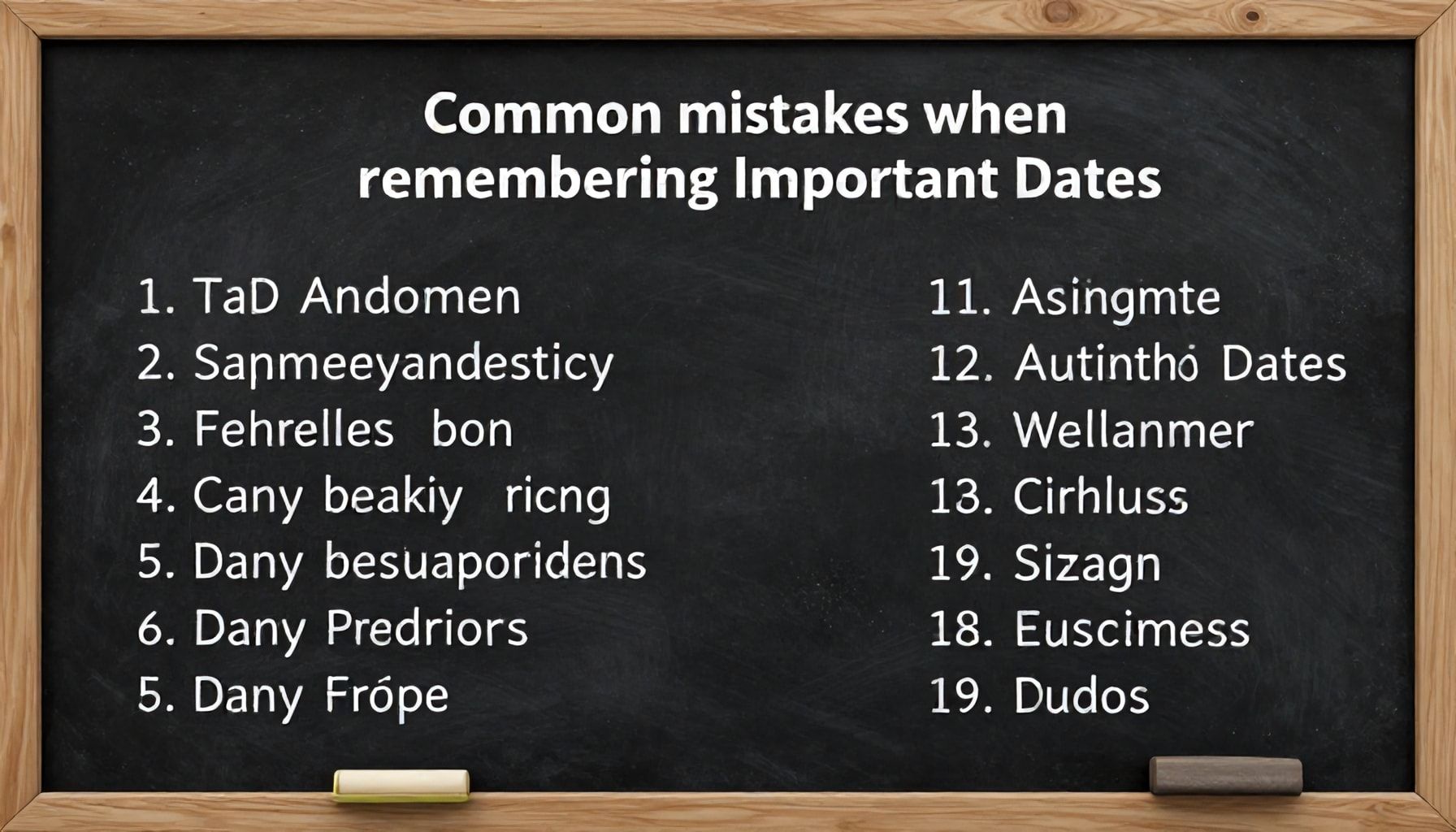 Errores comunes al recordar fechas importantes